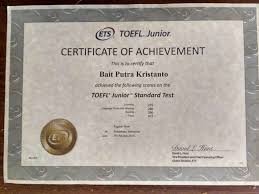 TOEFL Certificate